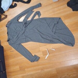 Medium Gray long sleeved dress.